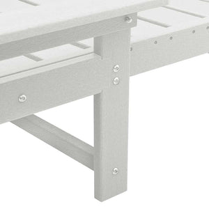 2er Set Sonnenliege Weiß Polyethylen