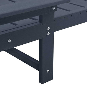2er Set Sonnenliege Marineblau Polyethylen