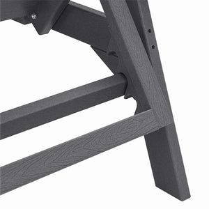 3er Set Sonnenliege Hellgrau Polyethylen