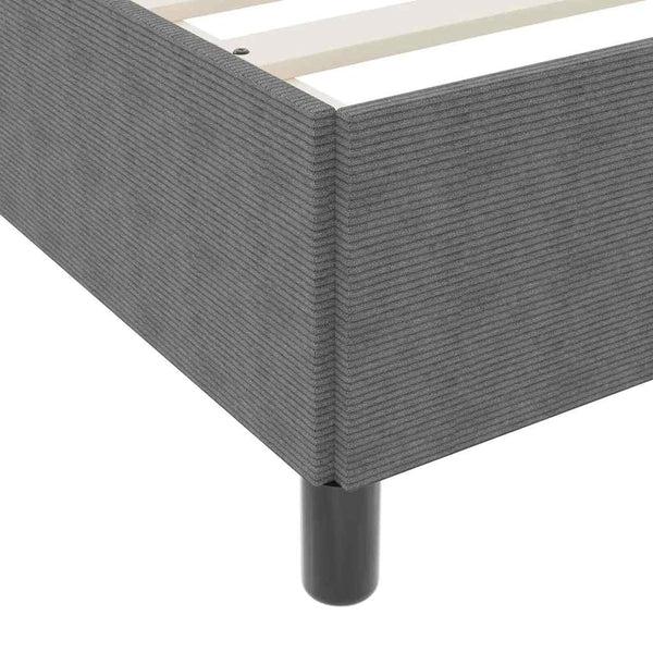 Boxspringbett Hellgrau 80x200 Cordstoff