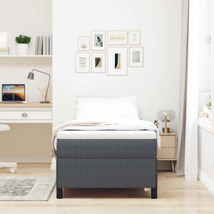 Boxspringbett Dunkelgrau 80x200 cm Cordstoff