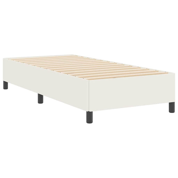 Boxspringbett Creme 80x200 cm Cordstoff
