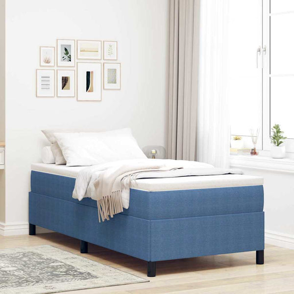 Boxspringbett Blau 80x200 cm Cordstoff