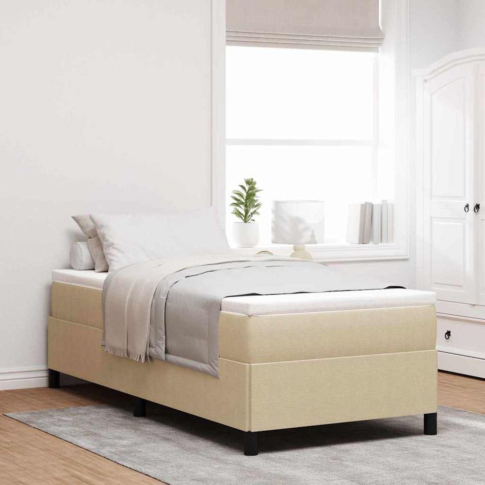 Boxspringbett 80x200 Grau-Grün Cordstoff