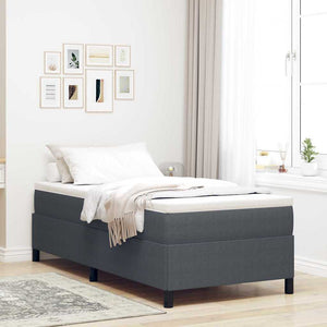 Boxspringbett Dunkelgrau 90x190 cm Cordstoff