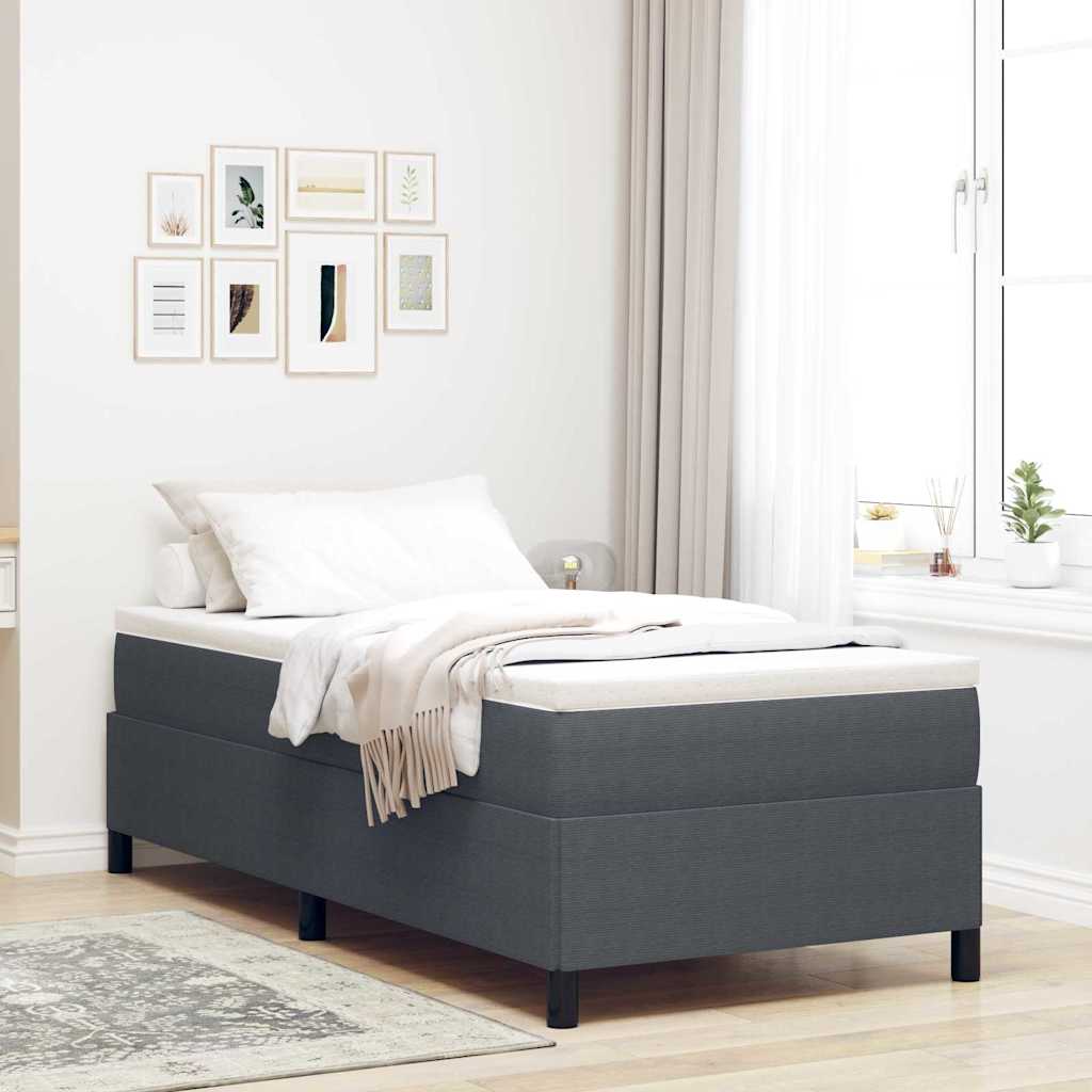 Boxspringbett Dunkelgrau 90x190 cm Cordstoff
