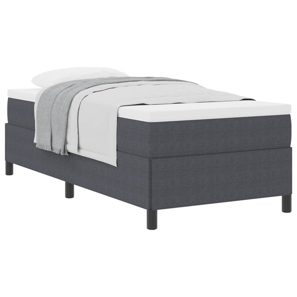 Boxspringbett Dunkelgrau 90x190 cm Cordstoff