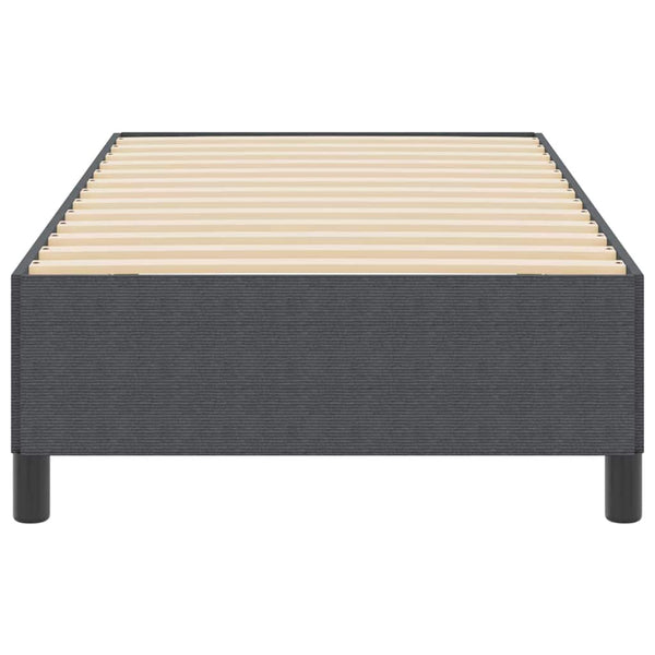 Boxspringbett Dunkelgrau 90 x 200 cm mit Cordstoffbezug