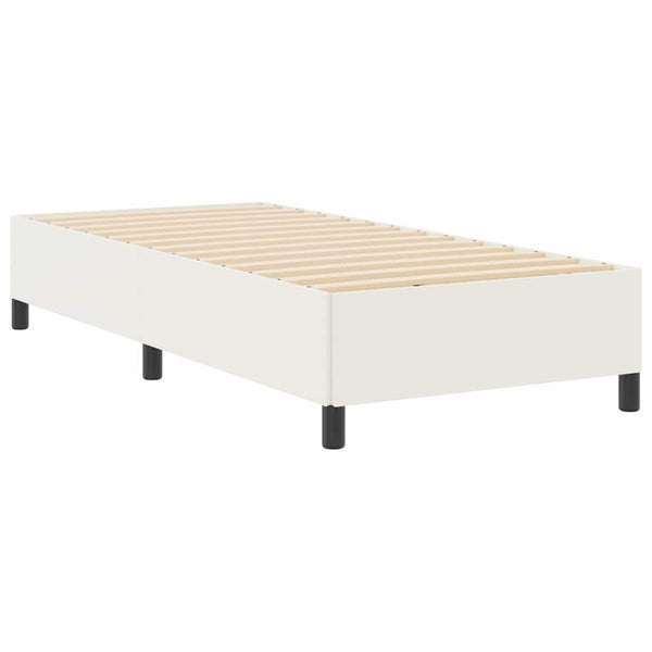 Boxspringbett Creme 90x200 cm Cordstoff