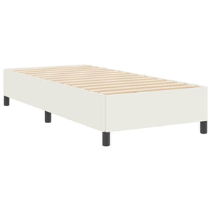 Boxspringbett Creme 90x200 cm Cordstoff