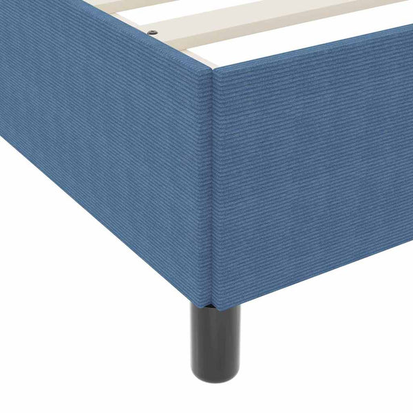Boxspringbett Blau 90x200 cm Cordstoff