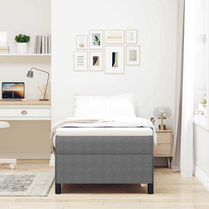 Boxspringbett Hellgrau 100x200 cm Cordstoff