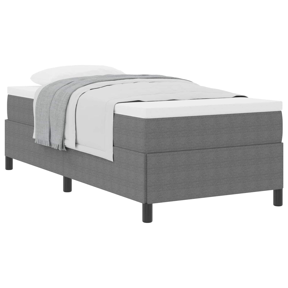 Boxspringbett Hellgrau 100x200 cm Cordstoff