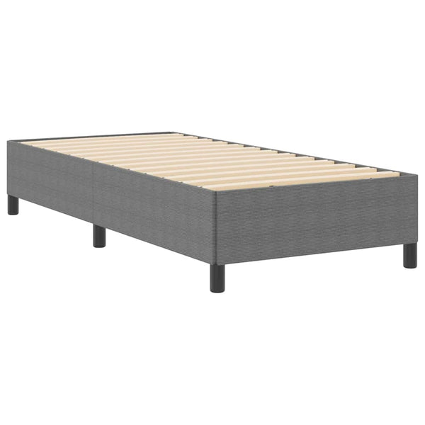 Boxspringbett Hellgrau 100x200 cm Cordstoff