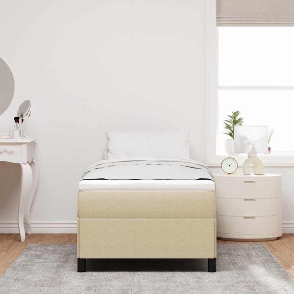 Boxspringbett 100x200 cm Grau-Grün Cord