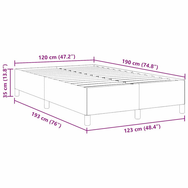 Boxspringbett Hellgrau 120x190 cm Cordstoff