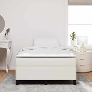 Boxspringbett Creme 120x190 cm Cordstoff