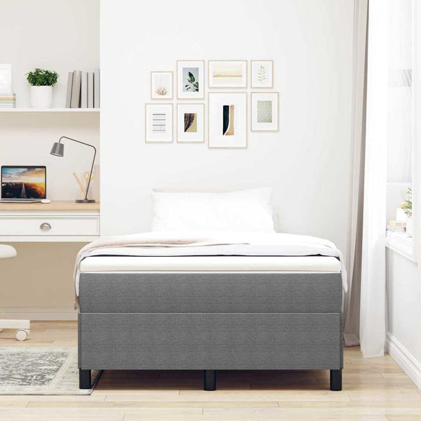 Boxspringbett Hellgrau 120x200 cm Cordstoff