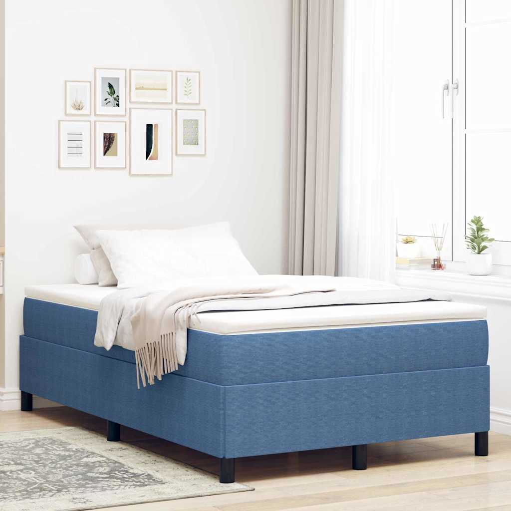 Boxspringbett Blau 120x200 cm Cordstoff