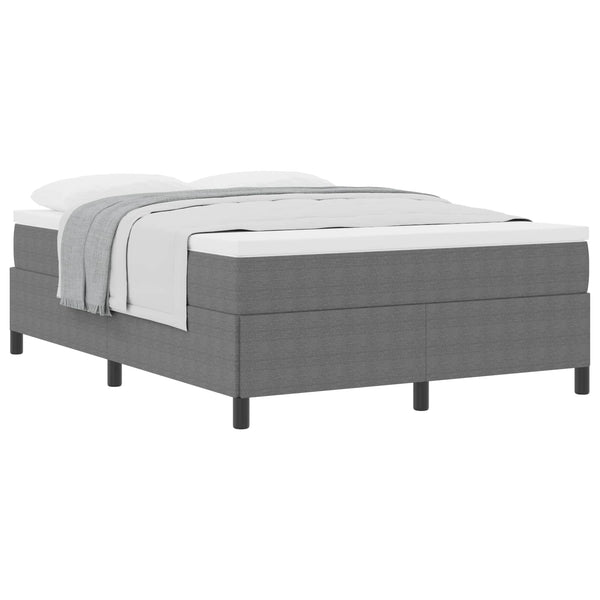Boxspringbett Hellgrau 140x190 cm Cordstoff