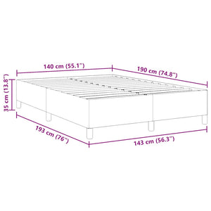 Boxspringbett Hellgrau 140x190 cm Cordstoff