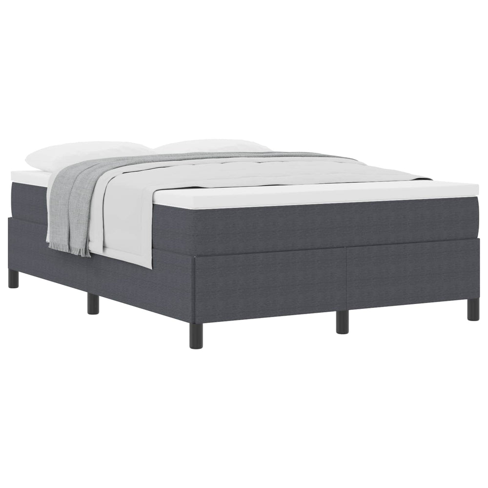 Boxspringbett Dunkelgrau 140x190 cm Cord