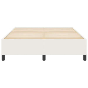 Boxspringbett Creme 140x190 cm Cordstoff