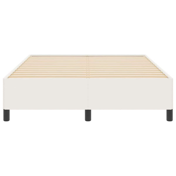 Boxspringbett Creme 140x190 cm Cordstoff