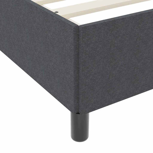 Boxspringbett Dunkelgrau 140x200 Cordstoff