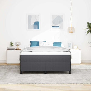 Boxspringbett Dunkelgrau 140x200 Cordstoff