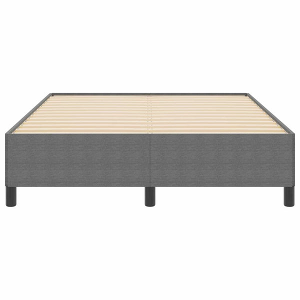 Boxspringbett Hellgrau Cord 160x200 cm