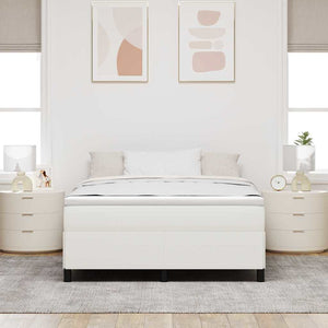 Boxspringbett Creme 160x200 cm Cordstoff