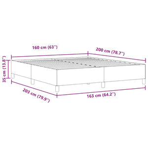 Boxspringbett 160x200 Grau-Grün Cordstoff