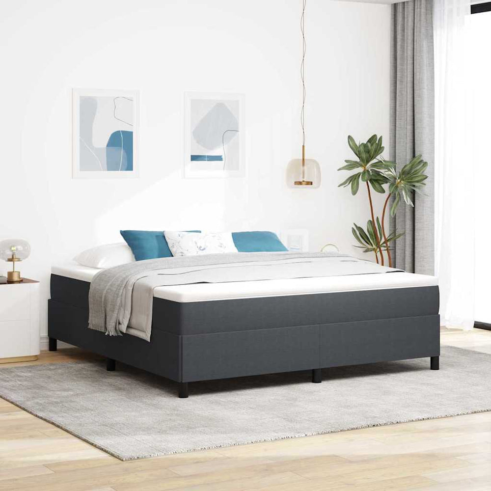 Boxspringbett Dunkelgrau 180x200 cm Cordstoff