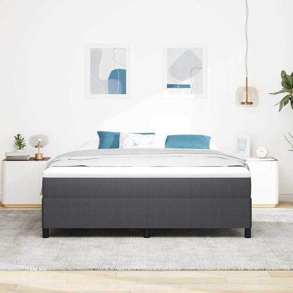 Boxspringbett Dunkelgrau 180x200 cm Cordstoff