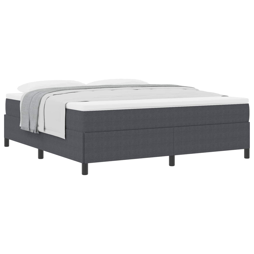 Boxspringbett Dunkelgrau 180x200 cm Cordstoff