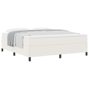 Boxspringbett Creme Cordstoff 180x200 cm