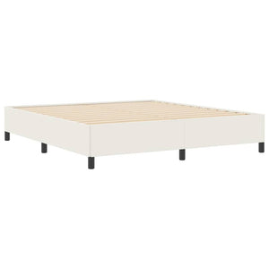 Boxspringbett Creme Cordstoff 180x200 cm