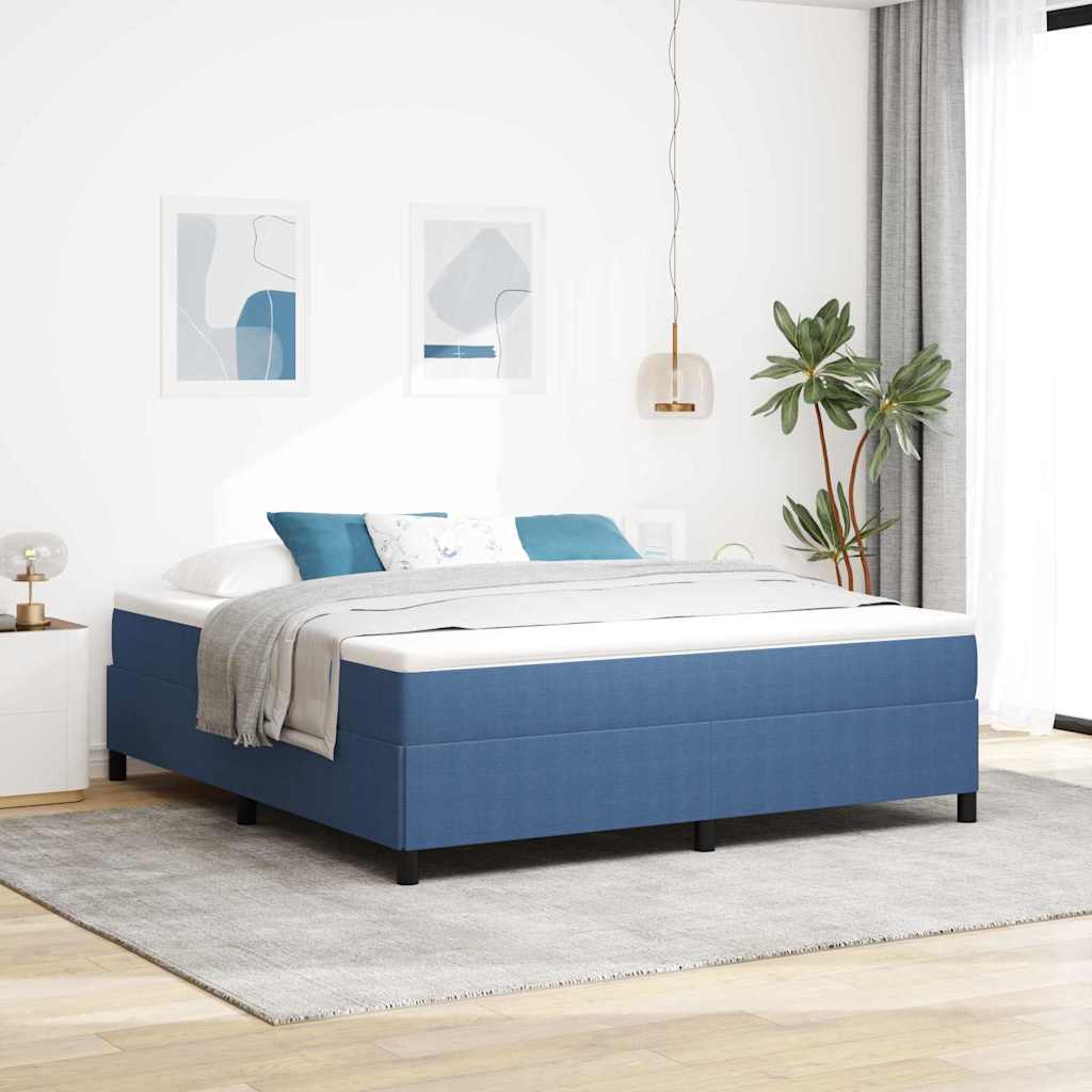 Boxspringbett Blau 180x200 cm Cordstoff