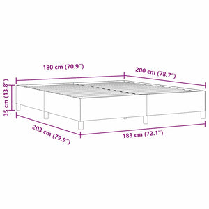 Boxspringbett Blau 180x200 cm Cordstoff