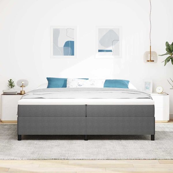Boxspringbett Hellgrau 200x200 cm Cordstoff