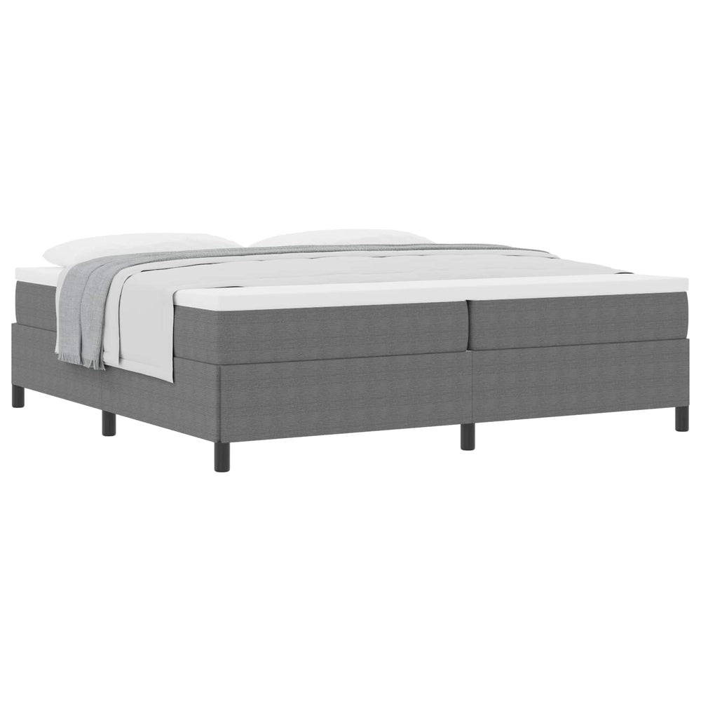 Boxspringbett Hellgrau 200x200 cm Cordstoff