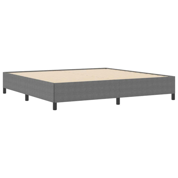 Boxspringbett Hellgrau 200x200 cm Cordstoff