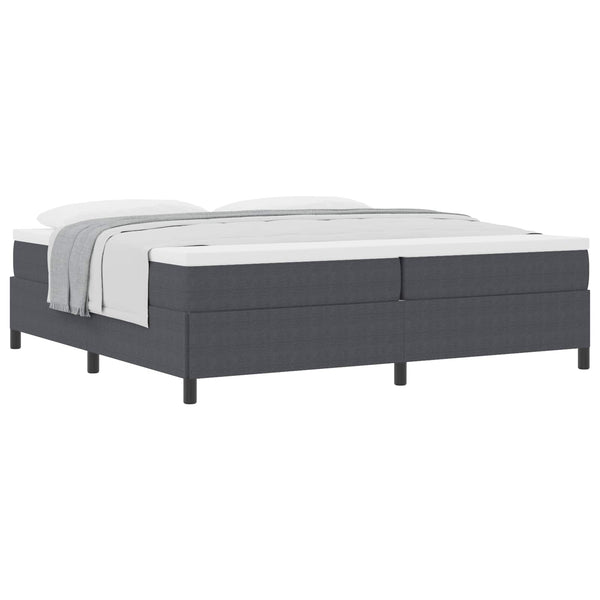 Boxspringbett Dunkelgrau 200x200 cm Cordstoff