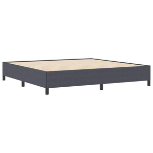 Boxspringbett Dunkelgrau 200x200 cm Cordstoff