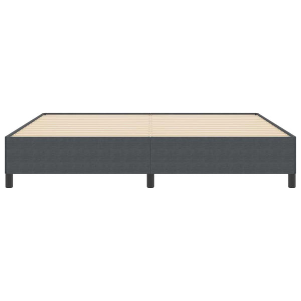 Boxspringbett Dunkelgrau 200x200 cm Cordstoff
