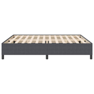 Boxspringbett Dunkelgrau 200x200 cm Cordstoff