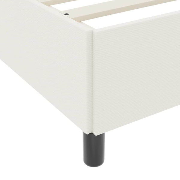 Boxspringbett Creme 200x200 cm Cordstoff