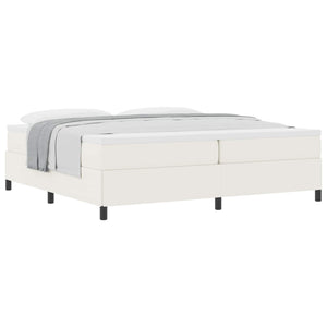 Boxspringbett Creme 200x200 cm Cordstoff