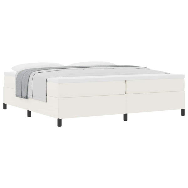 Boxspringbett Creme 200x200 cm Cordstoff